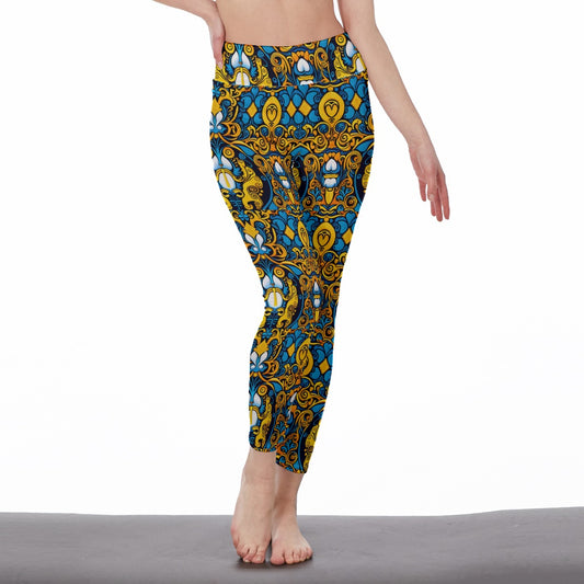 kOKOREPUBLIC Print Women's High Waist Leggings | Side Stitch Closure
