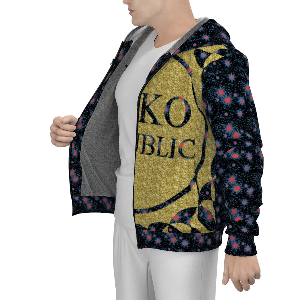 kokorepublic Men's Sherpa Fleece Zip Up Hoodie