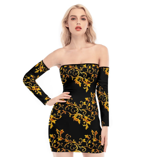 kokorepublic Women's Off-shoulder Back Lace-up Dress
