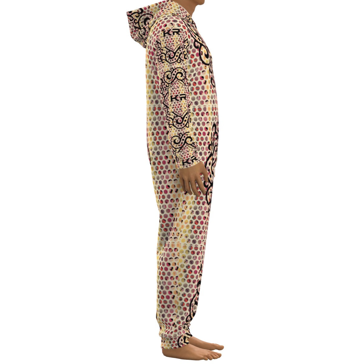 kokorepublic All-Over Print Unisex Thickened Home Jumpsuit