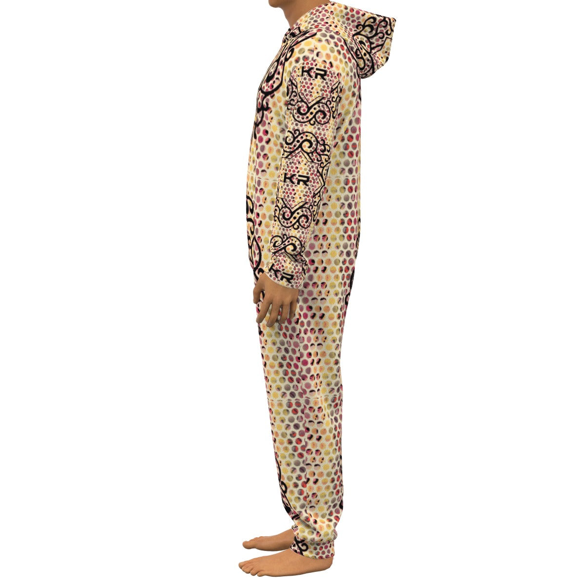 kokorepublic All-Over Print Unisex Thickened Home Jumpsuit