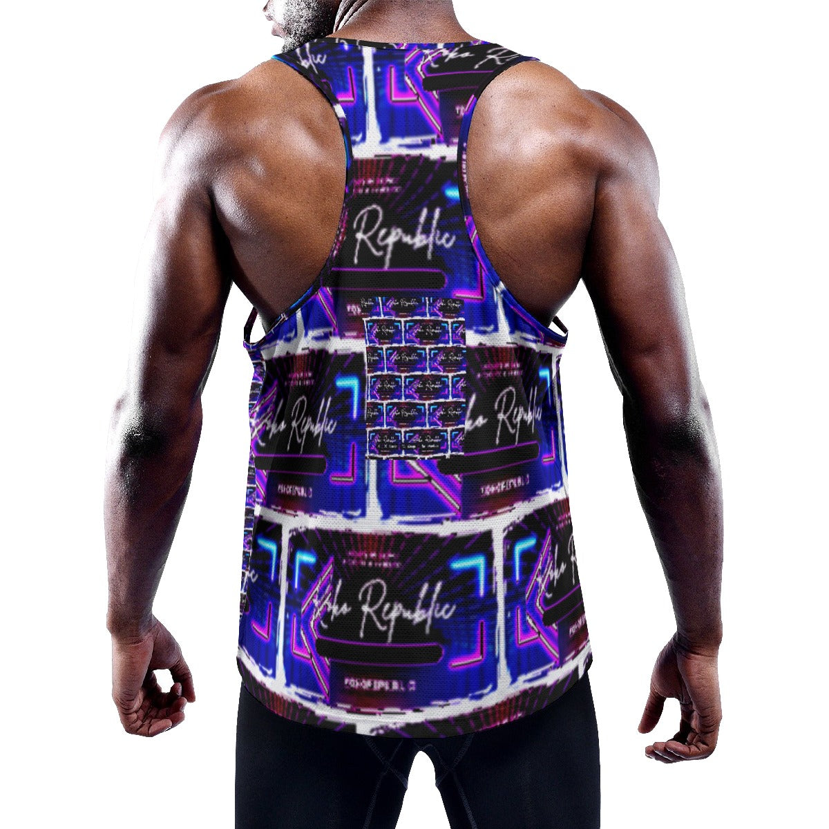 All-Over Print Men's Slim Y-Back Muscle Tank Top