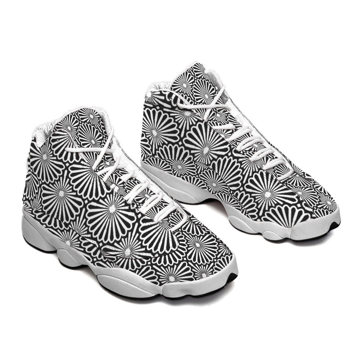 Kokorepublic Men's Curved Basketball Shoes With Thick Soles