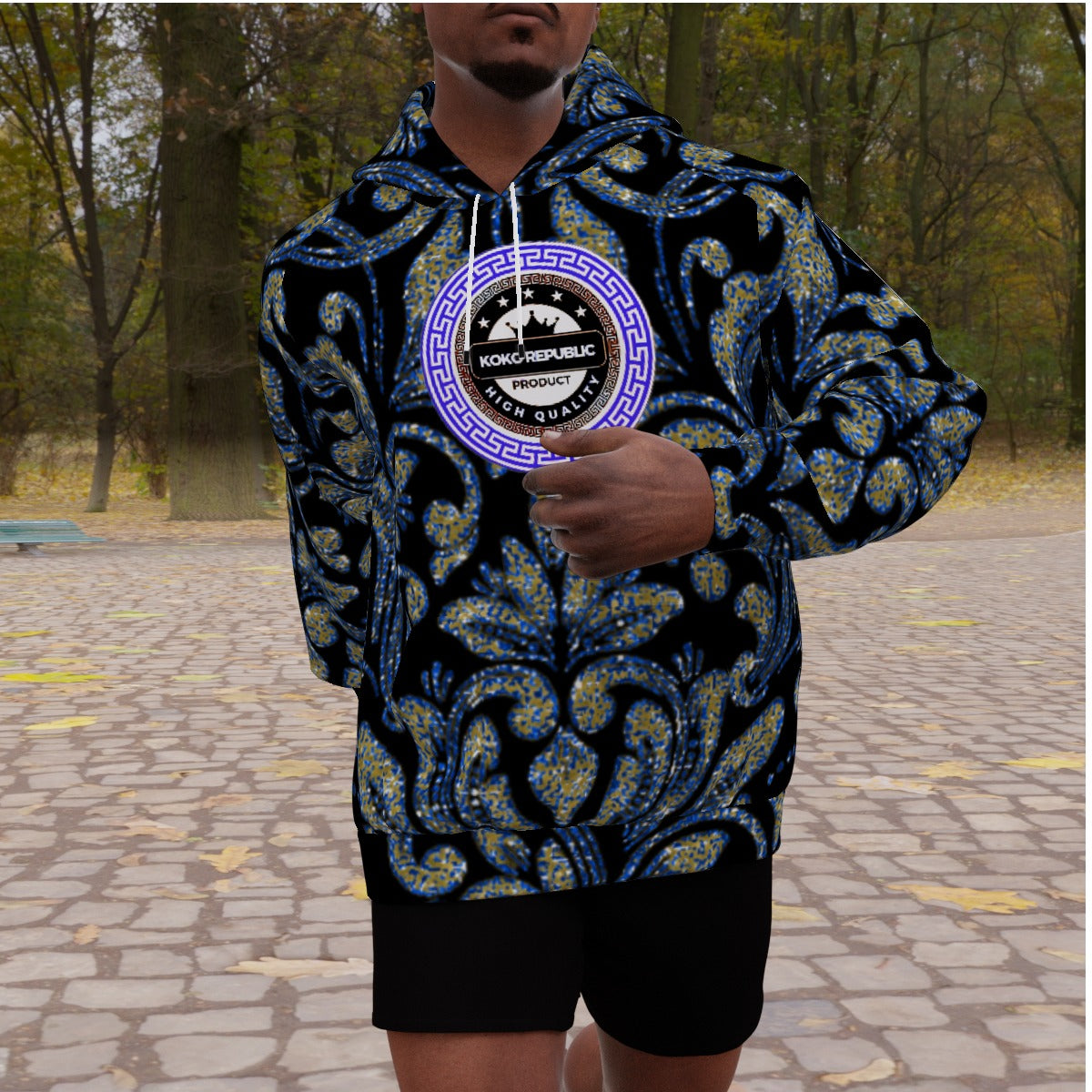 kokorepublic  Men's Heavy Fleece Raglan Hoodie