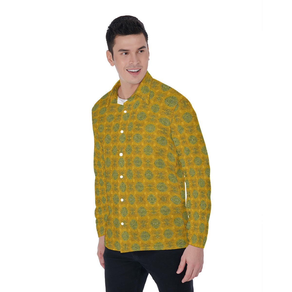 kokorepublic Print Men's Long Sleeve Shirt