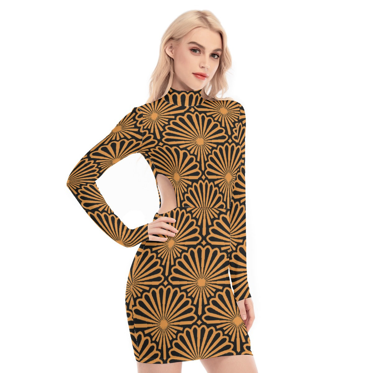 kokorepublic Print Women's Waist Hollow Hip Dress