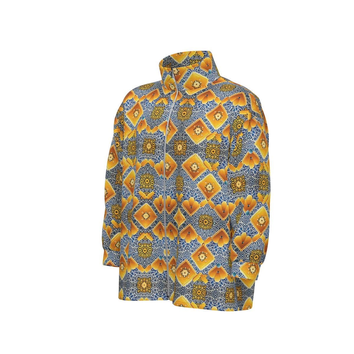 kokorepublic  Unisex Stand Collar Zipped Jacket