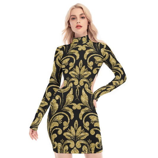 Kokorepublic Print Women's Waist Hollow Hip Dress