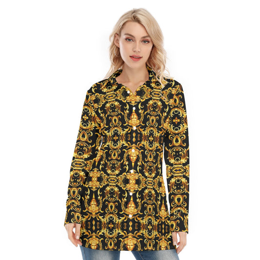 All-Over Print Women's Long Shirt