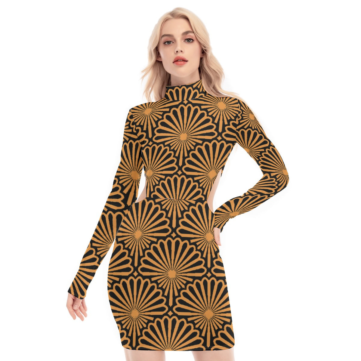 kokorepublic Print Women's Waist Hollow Hip Dress
