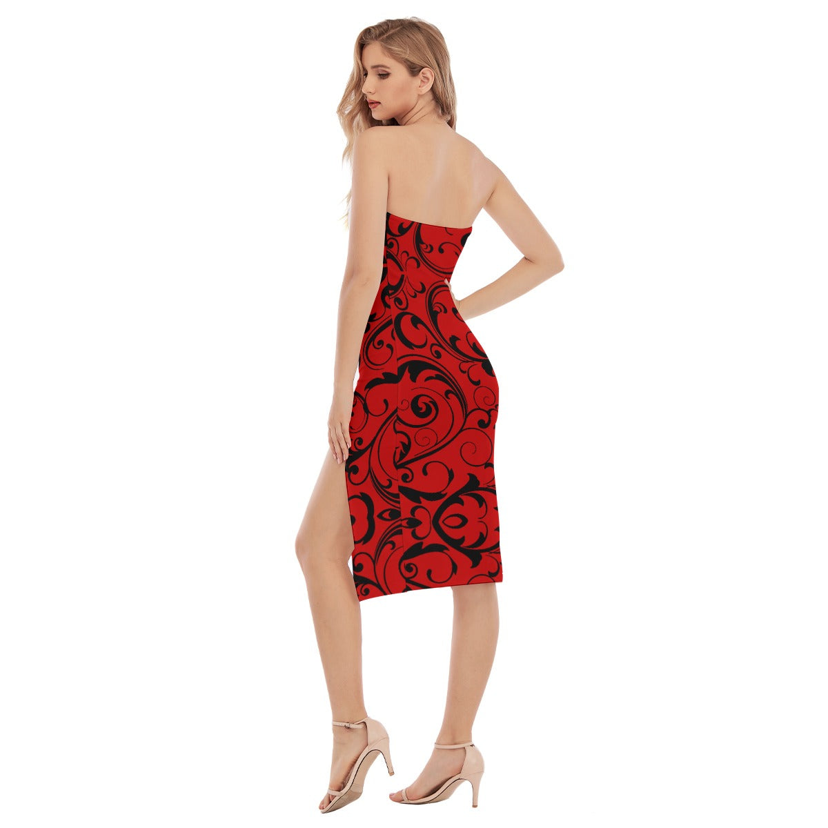 Kokorepublic Women's Side Split Tube Top Dress