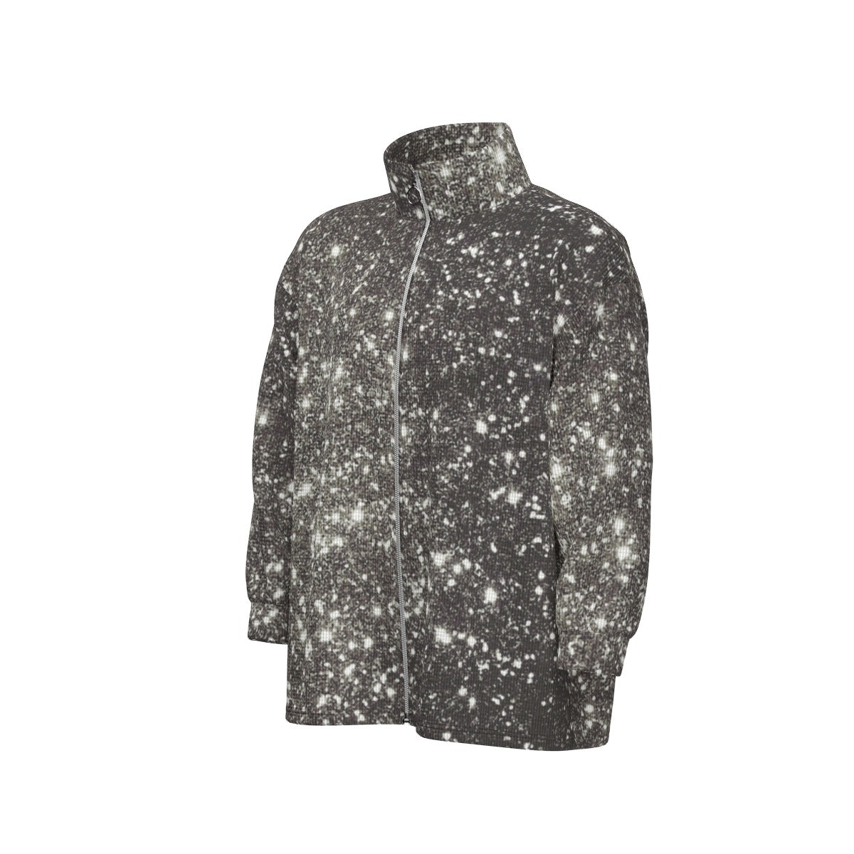 kokorepublic Print Unisex Stand Collar Zipped Jacket