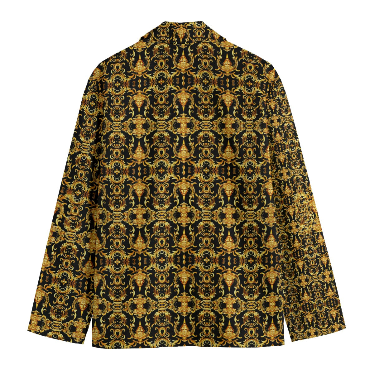 All-Over Print Men's Casual Flat Lapel Collar Blazer | 245GSM Cotton