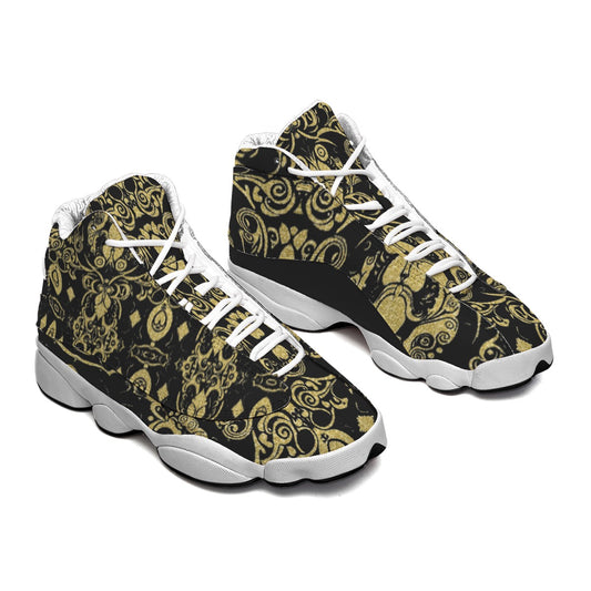 Kokorepublic Men's Curved Basketball Shoes With Thick Soles