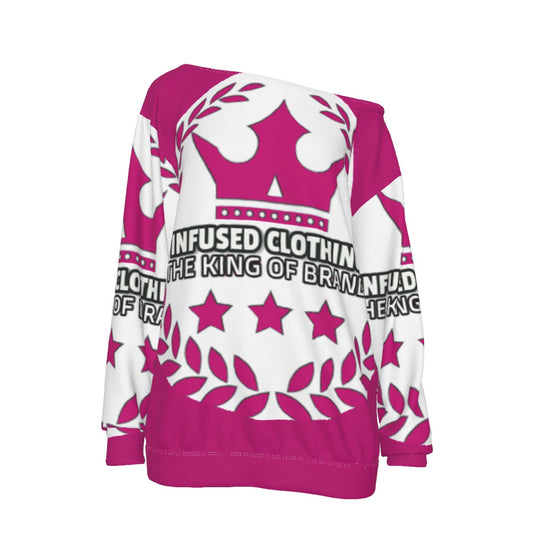 All-Over Print Women's Off-Shoulder Sweatshirt
