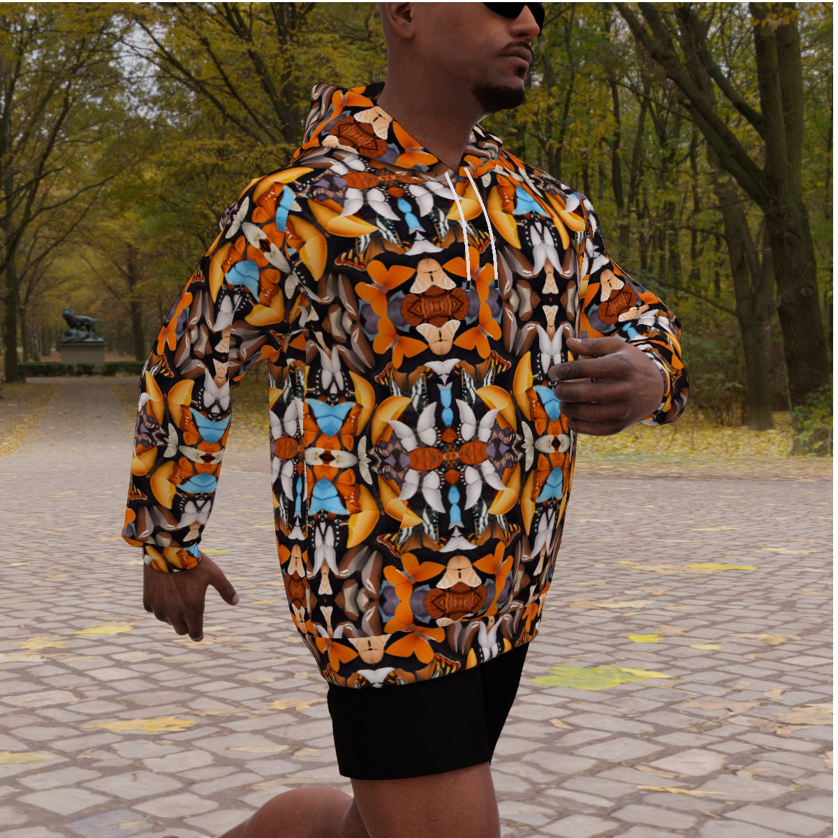 kokorepublic Print Men's Heavy Fleece Raglan Hoodie