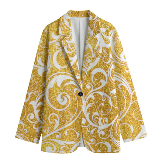 All-Over Print Women's Leisure Blazer | 245GSM Cotton