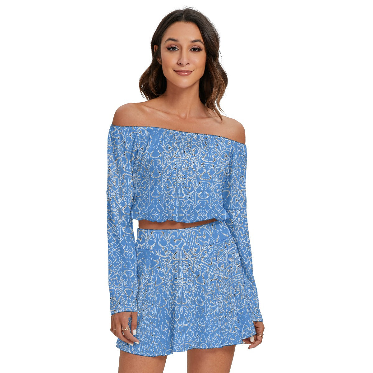 kokorepublic  Women's Off-shoulder Top And Skirt Set
