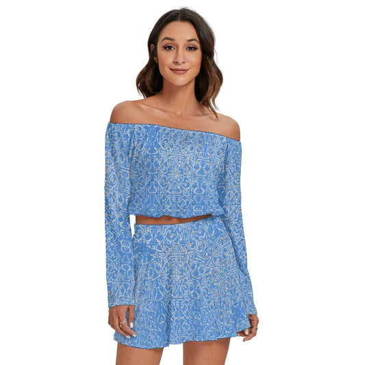 kokorepublic  Women's Off-shoulder Top And Skirt Set