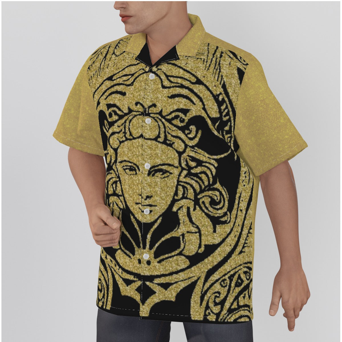 Kokorepublic Men's Hawaiian Shirt With Button Closure
