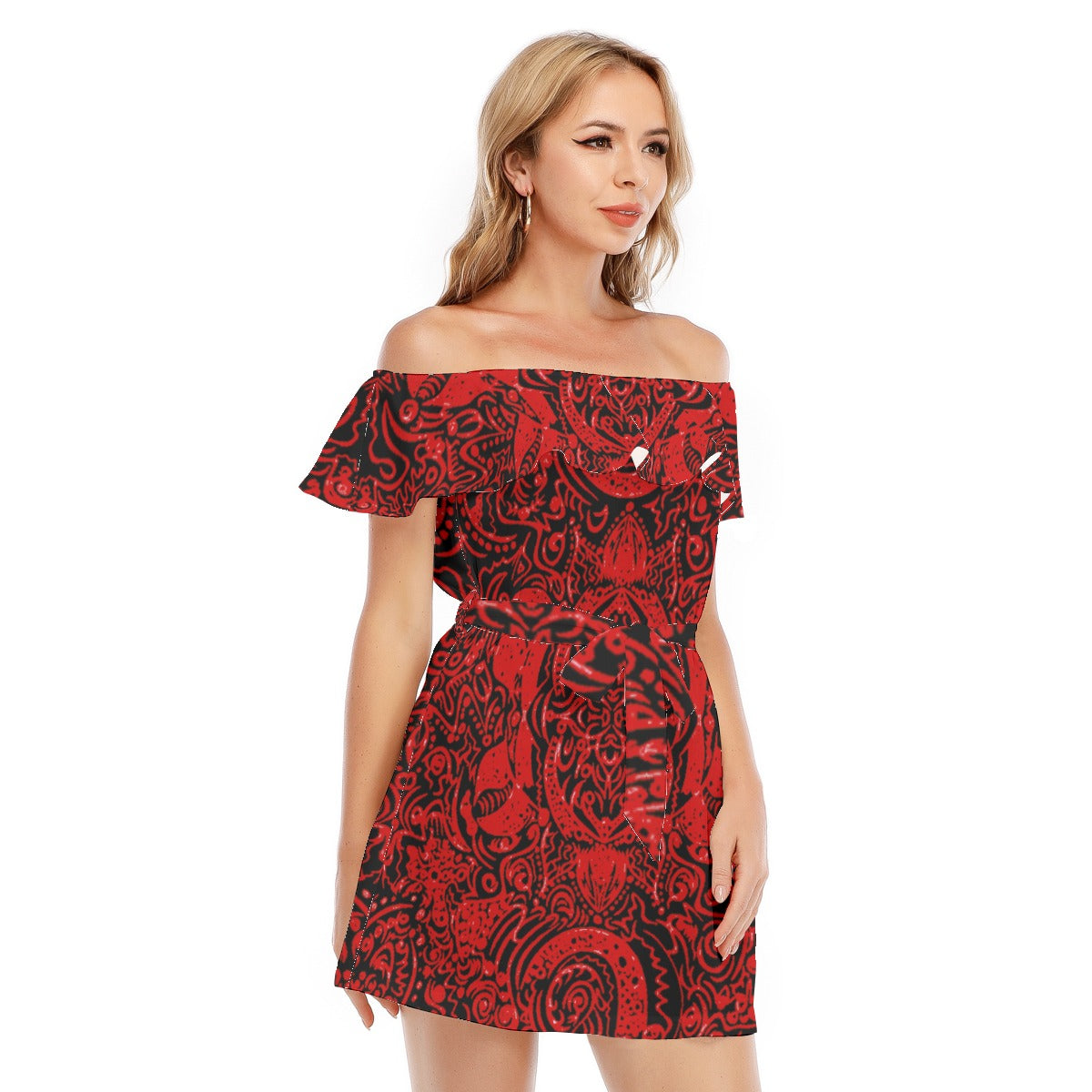 kokorepublic Women's Off-shoulder Dress With Ruffle