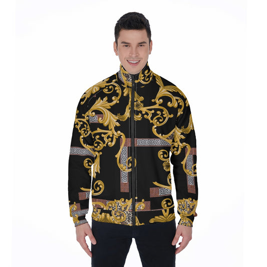 Kokorepublic  Print Men's Stand Collar Jacket
