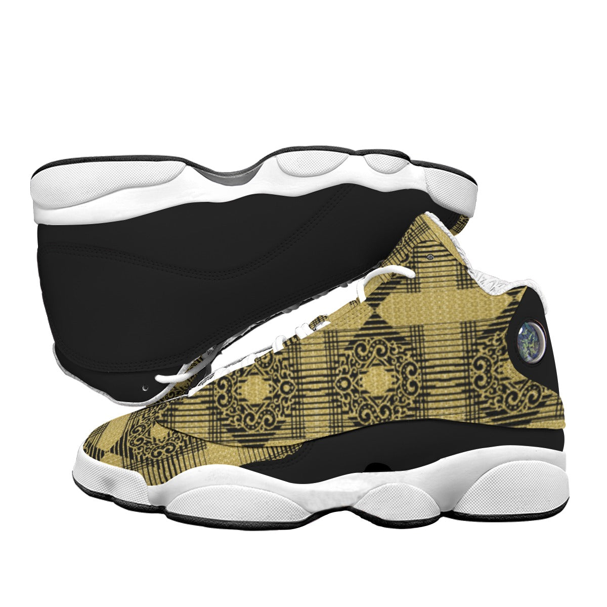 kokorepublic Men's Curved Basketball Shoes With Thick Soles