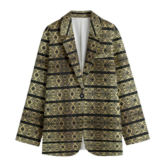 All-Over Print Women's Leisure Blazer | 245GSM Cotton