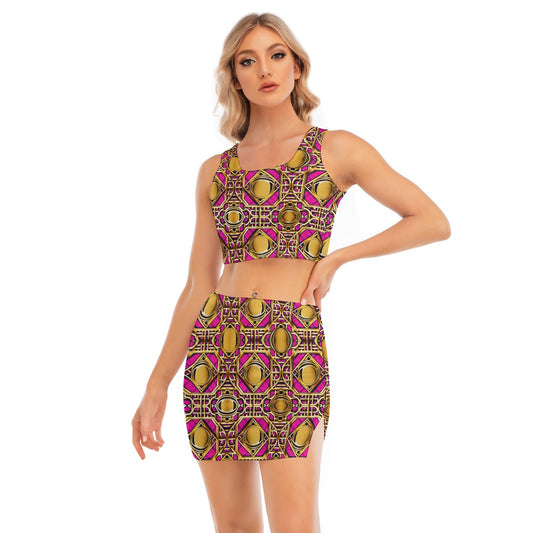 kokorepublic Women's Camisole And Hip Skirt Suit