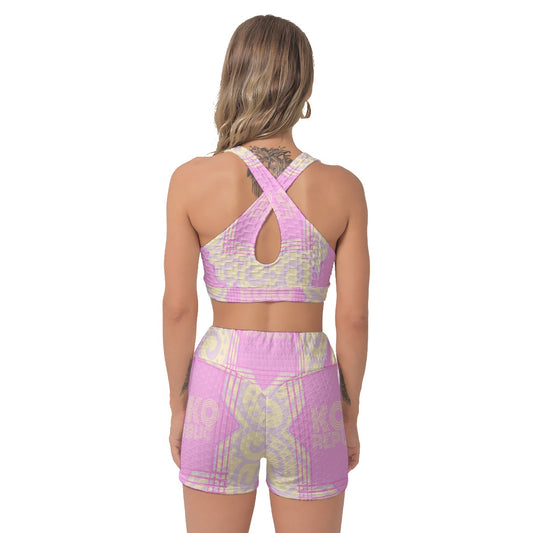 All-Over Print Women's Sports Bra Suit