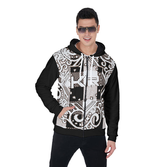 All-Over Print Men's Heavy Fleece Zip Up Hoodie