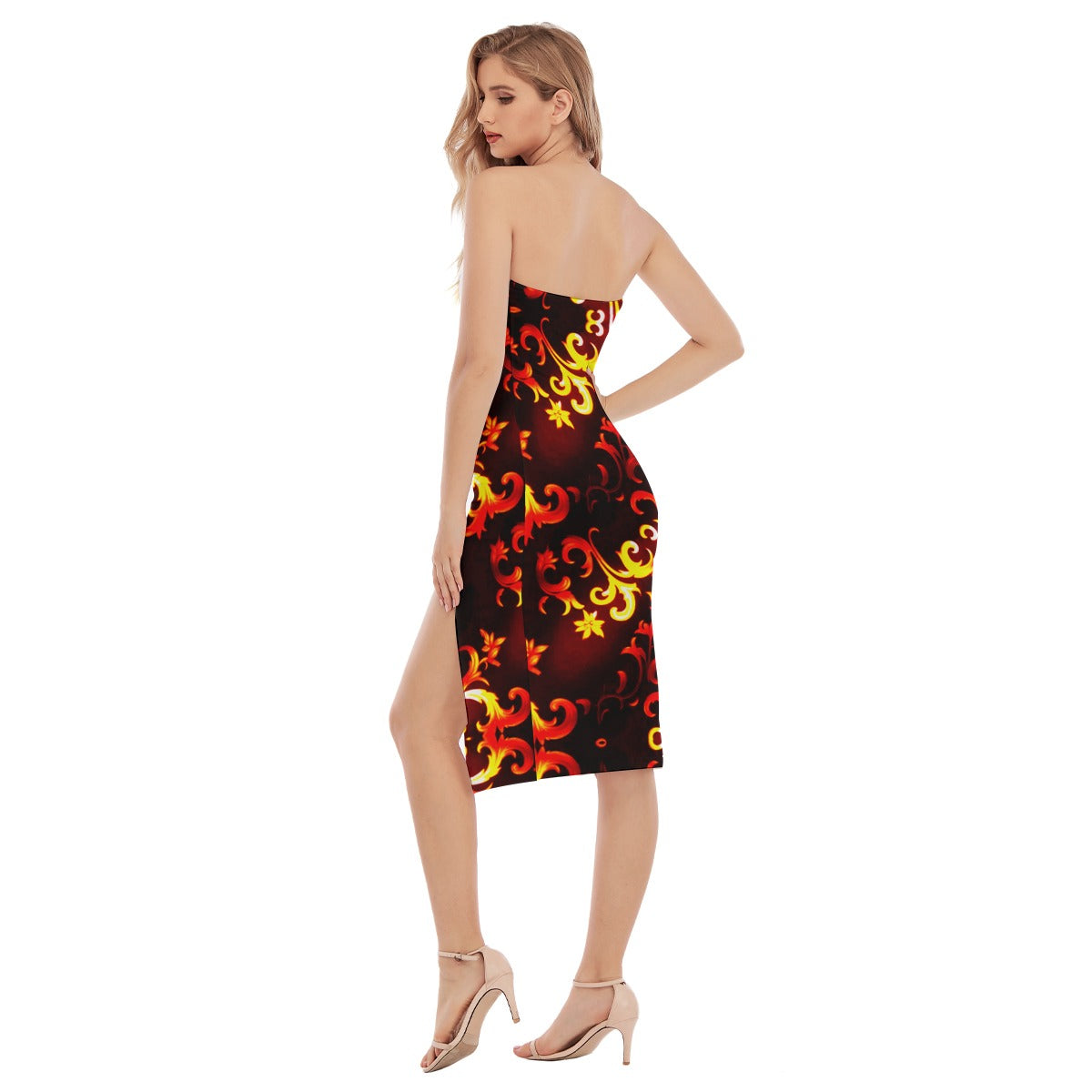 Kokorepublic Women's Side Split Tube Top Dress
