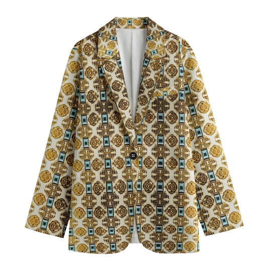 Kokorepublic Print Women's Leisure Blazer | 245GSM Cotton