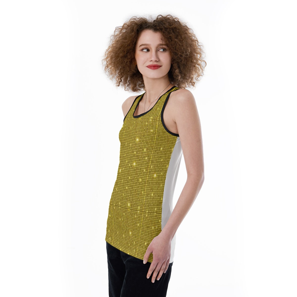 All-Over Print Women's Back Hollow Tank Top