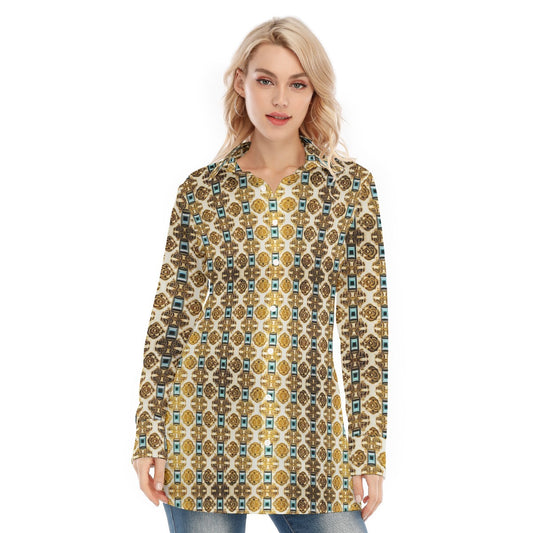 kokorepublic  Print Women's Long Shirt