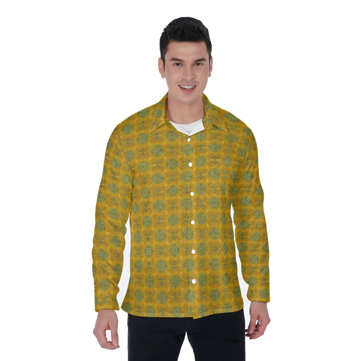 kokorepublic Print Men's Long Sleeve Shirt