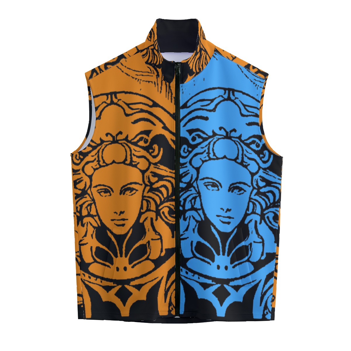 kokorepublic Men's Stand-up Collar Vest