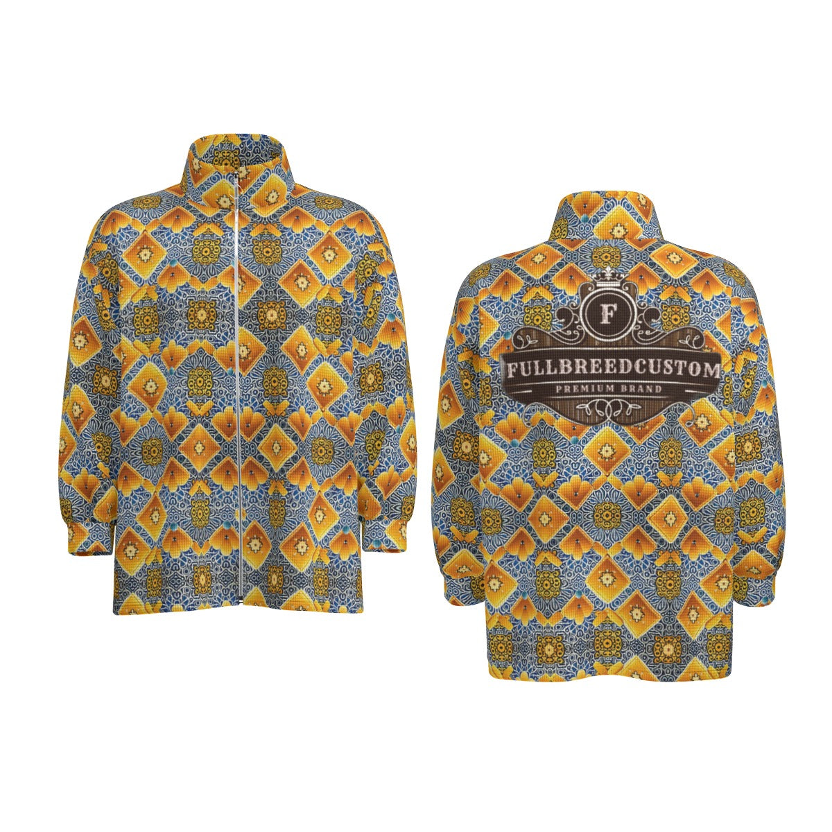 kokorepublic  Unisex Stand Collar Zipped Jacket