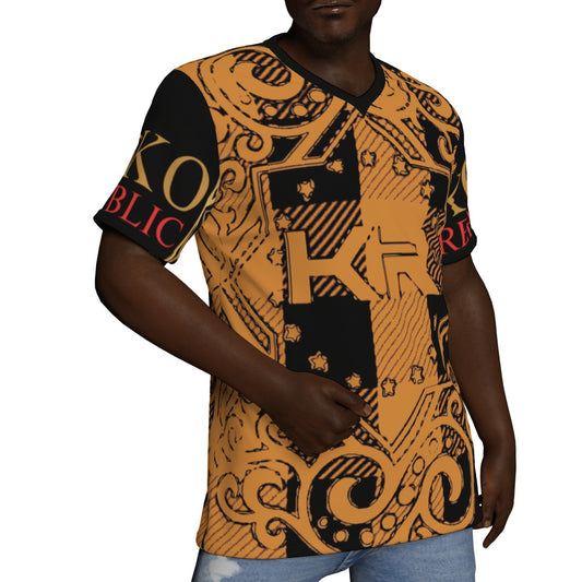 All-Over Print V-Neck T-Shirt