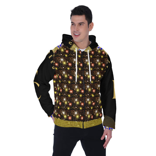 kokorepublic Men's Heavy Fleece Raglan Zip Up Hoodie With Pocket