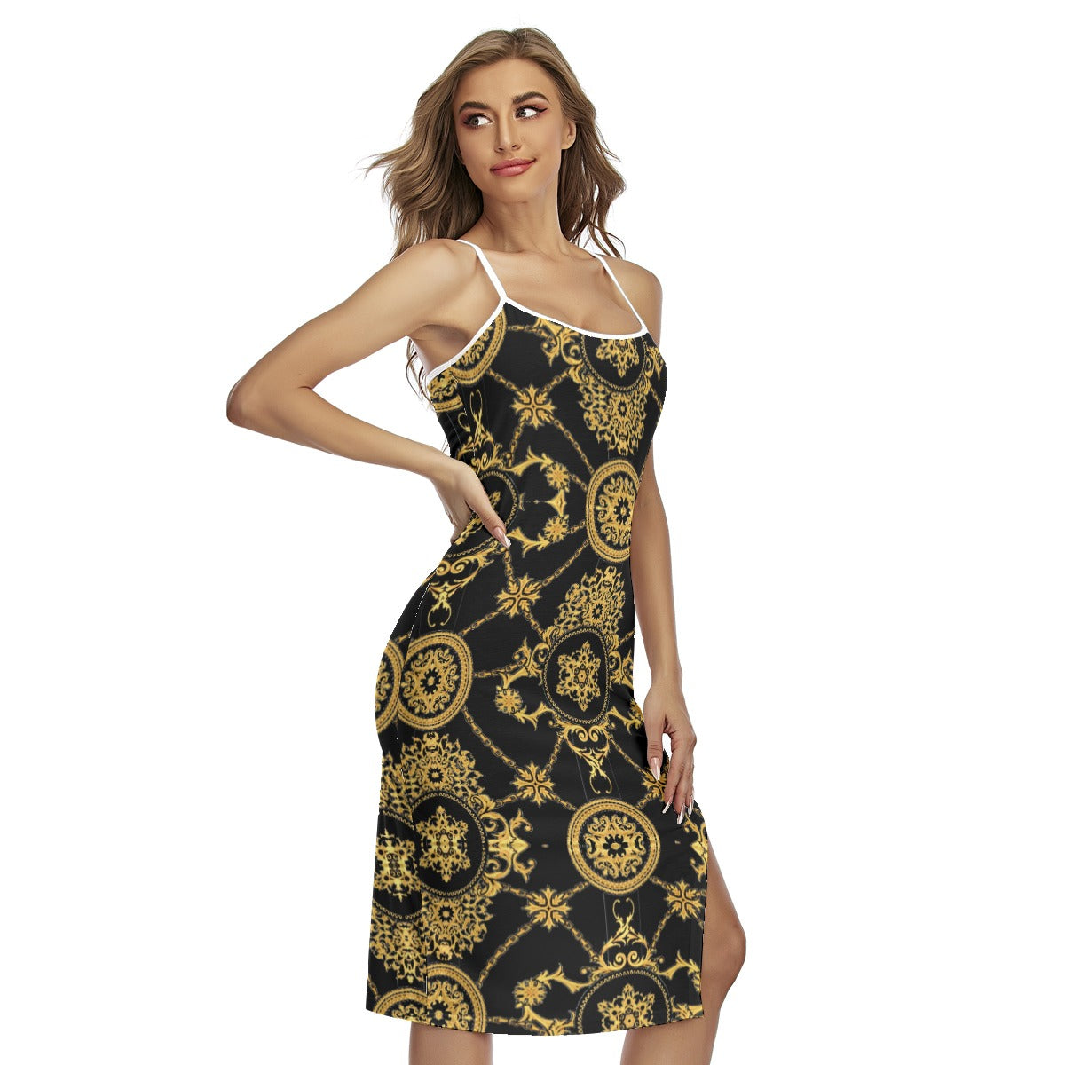 kokorepublic Print Women's Back Cross Cami Dress