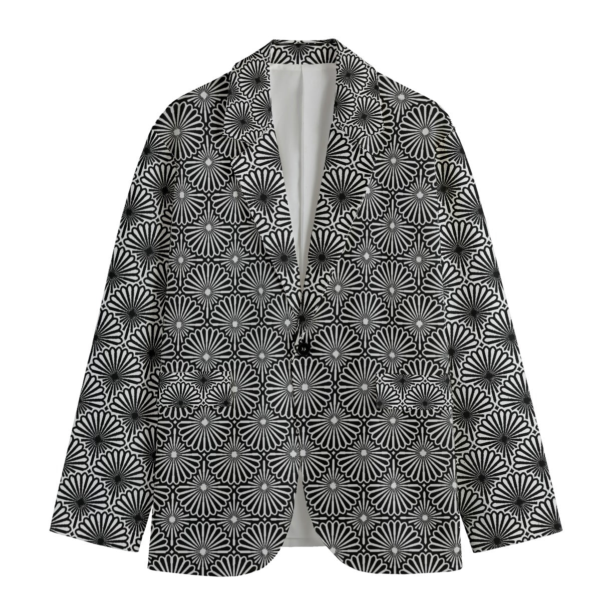kokorepublic Men's Casual Flat Lapel Collar Blazer | 245GSM Cotton