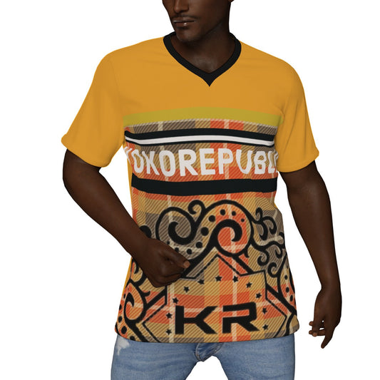 KokoRepublic All-Over Print V-Neck T-Shirt