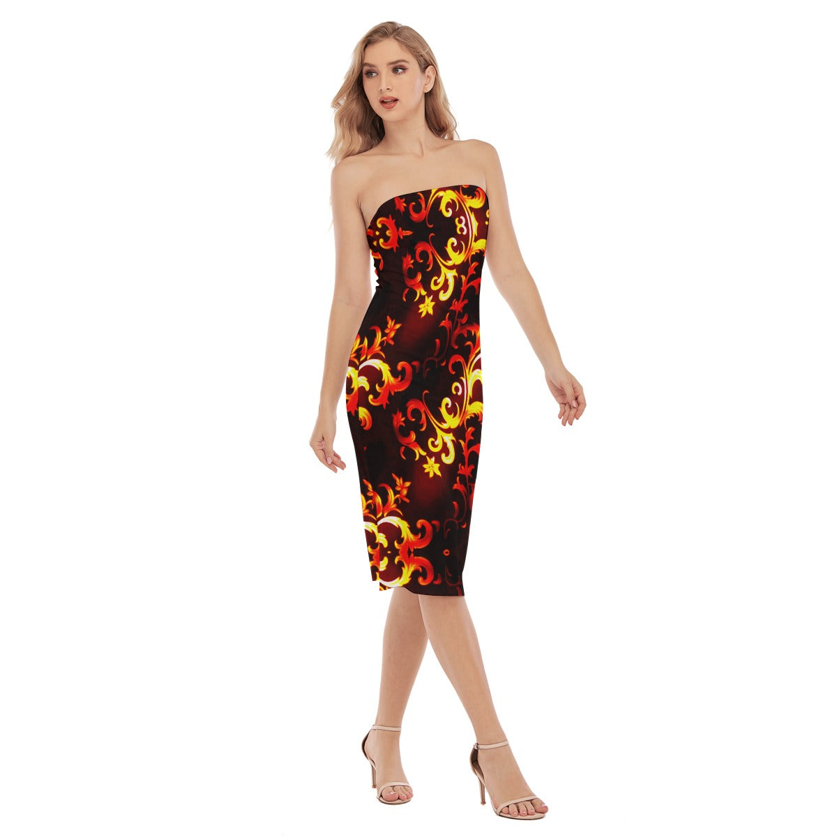 Kokorepublic Women's Side Split Tube Top Dress