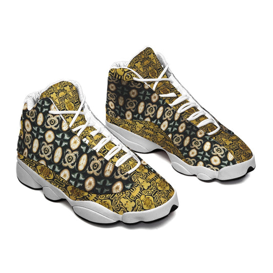 kokorepublic Men's Curved Basketball Shoes With Thick Soles