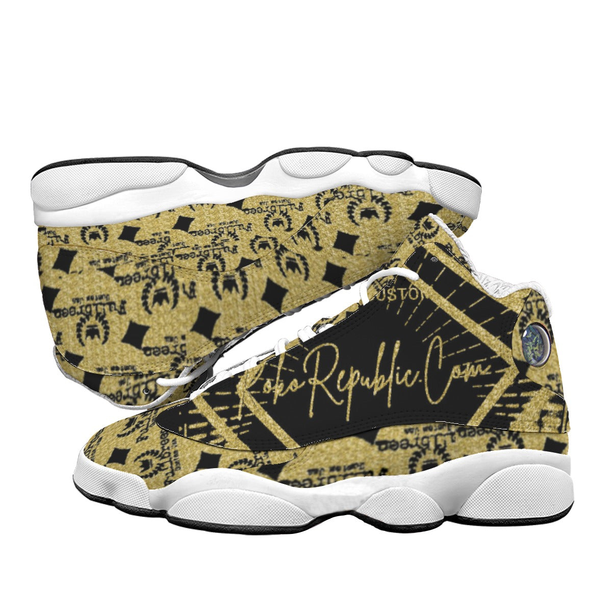 Kokorepublic Men's Curved Basketball Shoes With Thick Soles