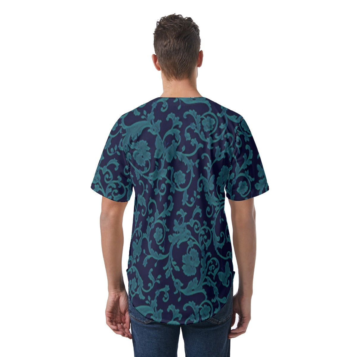 kokorepublic Print Men's Short Sleeve Baseball Jersey