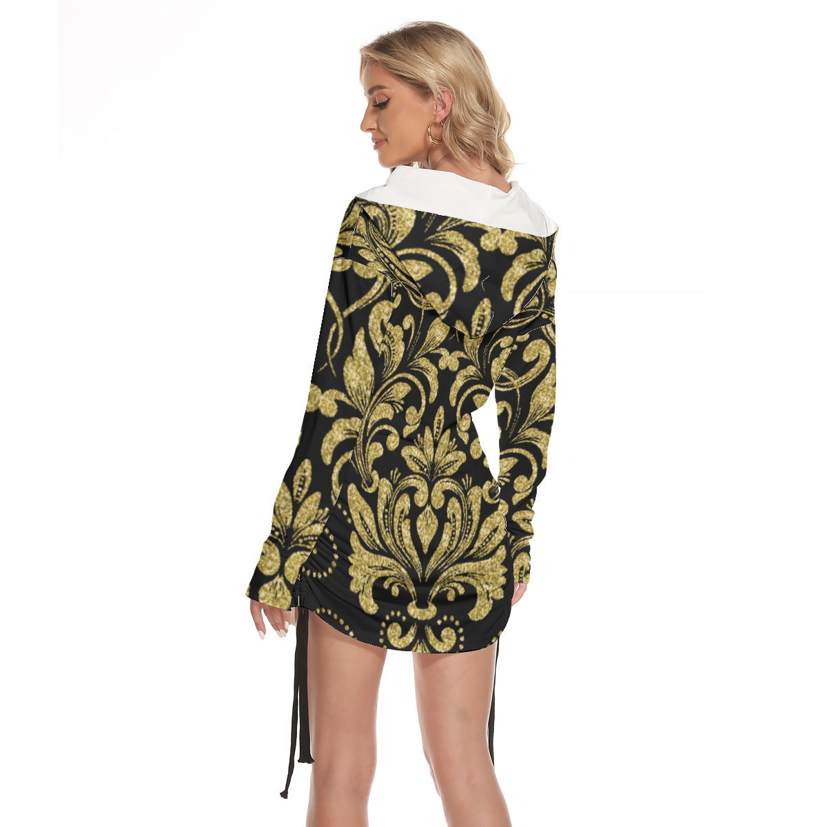 Kokorepublic  Print Women's One-shoulder Dress With Waist Shirring