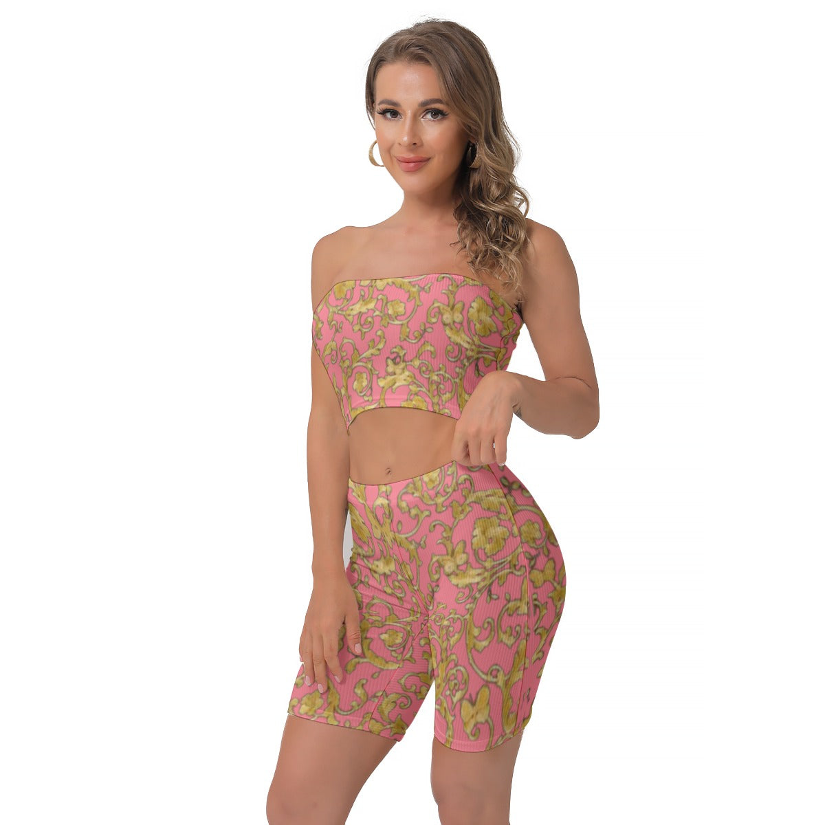 Kokorepublic Women's Breast Wrap Shorts Suit