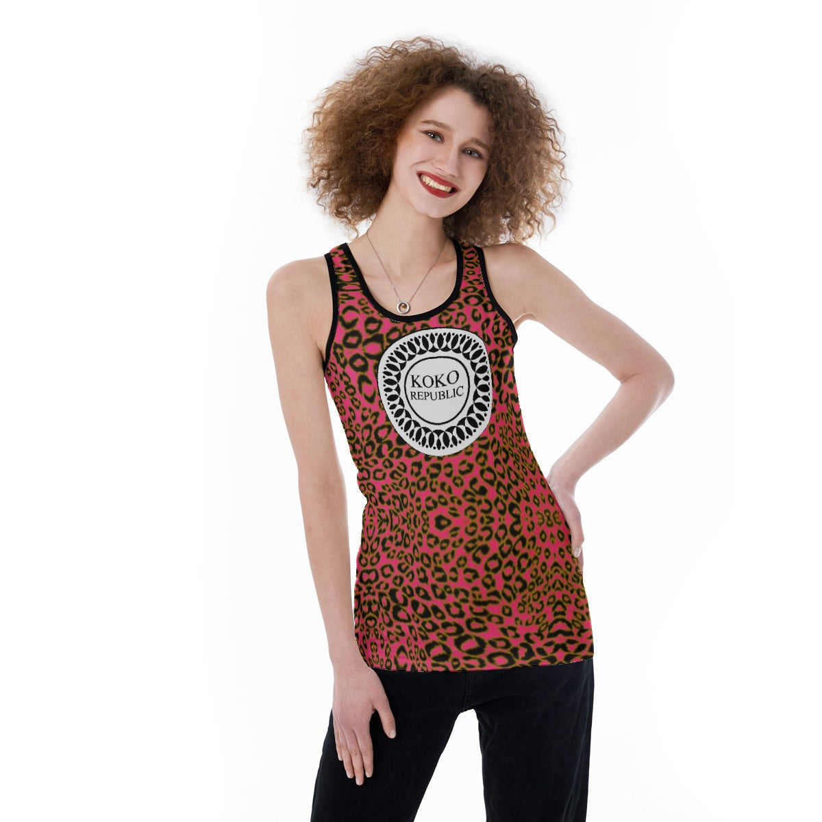 kokorepublic Print Women's Back Hollow Tank Top